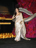 Moni Roy Inspired Cream Organza Saree with Gota Patti Blouse