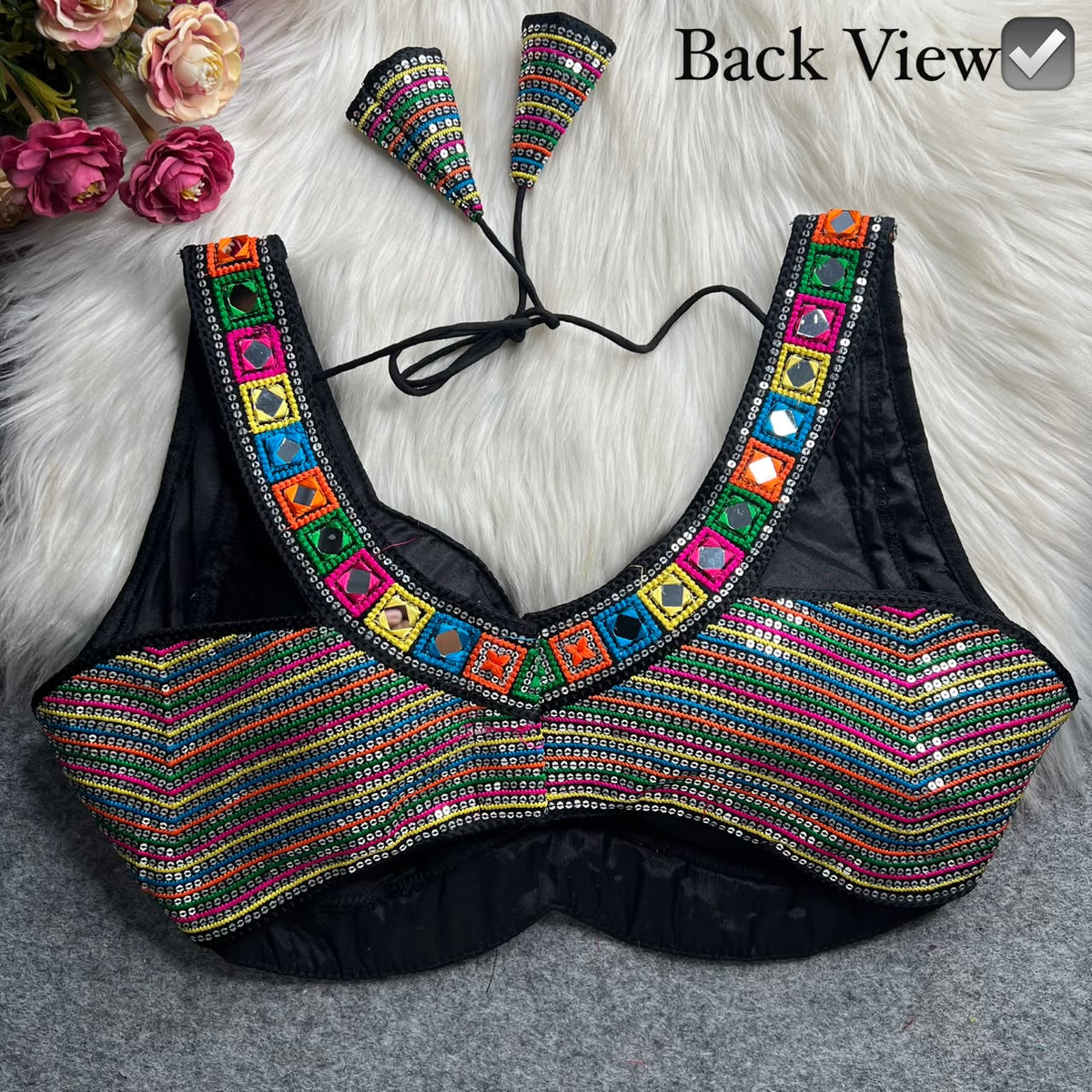 Traditional Gujarati Kutch Embroidery Designer Readymade Blouse