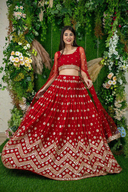 Bridal red lehenga choli

