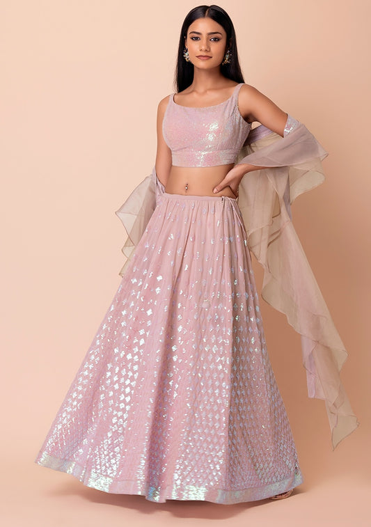 Blush pink lehenga choli

