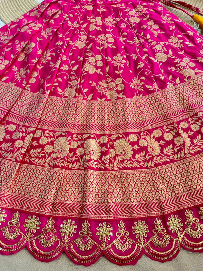 Designer Kids Banarasi Silk Lehenga Choli Set