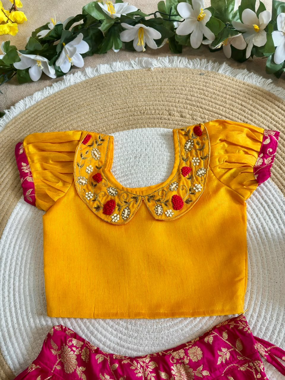 Designer Kids Banarasi Silk Lehenga Choli Set