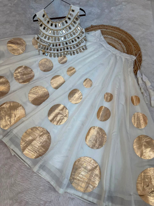 Navratri Round Gota Work Lehenga with Mirror Work Blouse