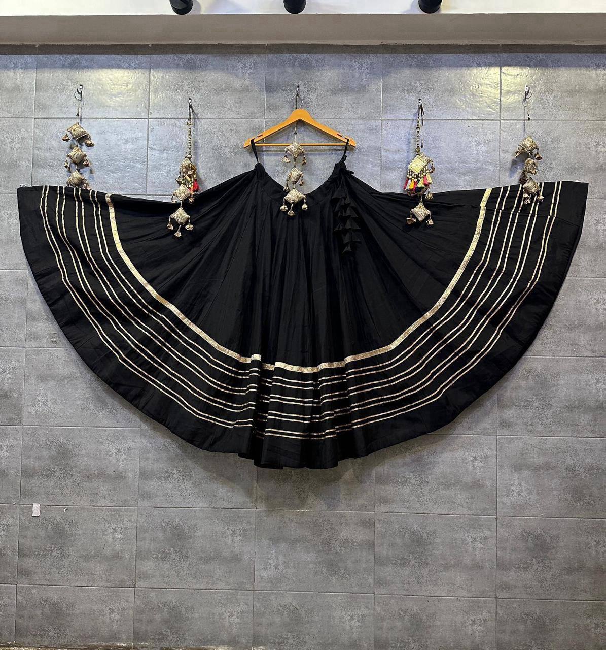 Royal Blue Rayon Cotton Navratri Lehenga