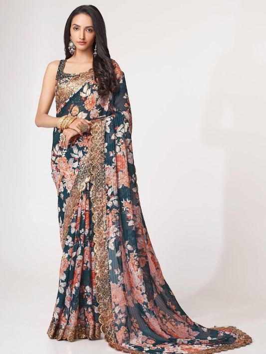 manvansh Floral designer saree