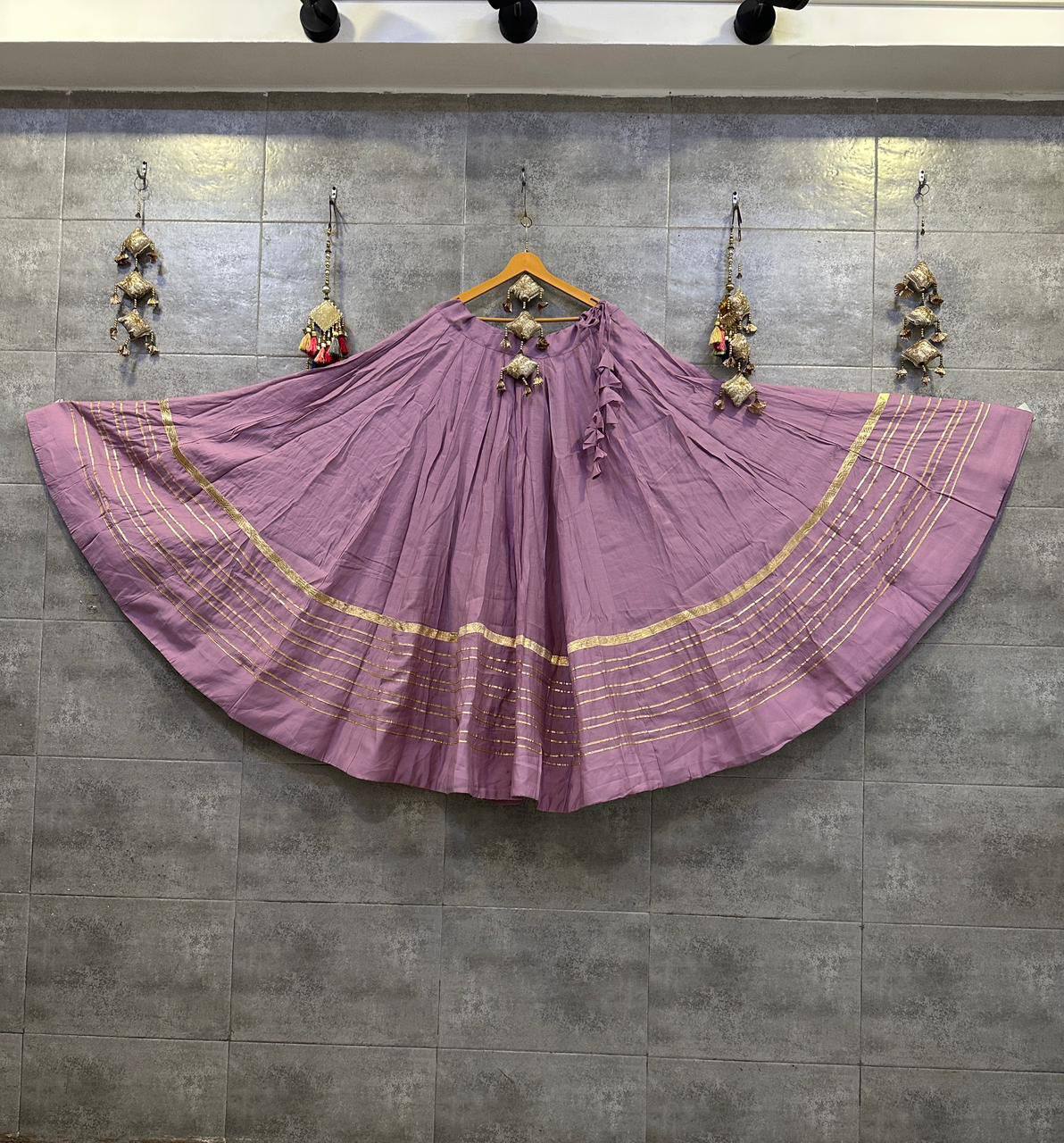 Royal Blue Rayon Cotton Navratri Lehenga