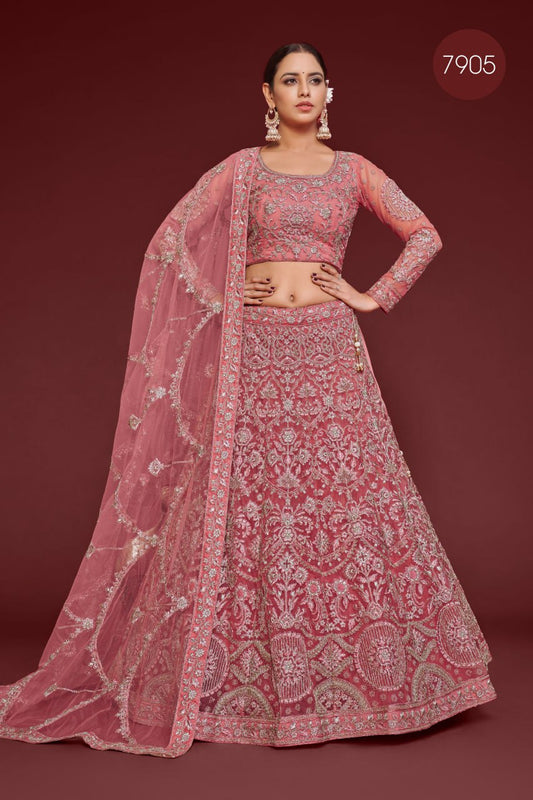 Rose pink lehenga choli

