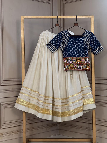 Navratri Lehenga Choli with Bandhej Print Blouse