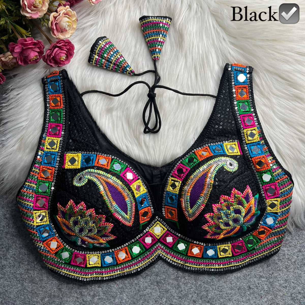 Traditional Gujarati Kutch Embroidery Designer Readymade Blouse
