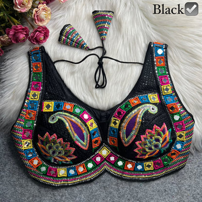 Traditional Gujarati Kutch Embroidery Designer Readymade Blouse