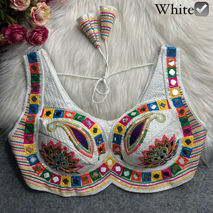 Traditional Gujarati Kutch Embroidery Designer Readymade Blouse