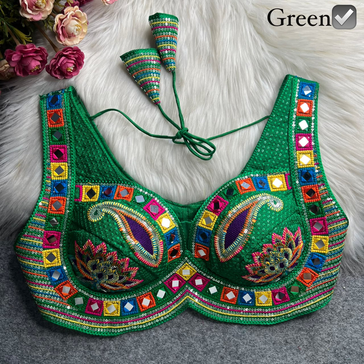 Traditional Gujarati Kutch Embroidery Designer Readymade Blouse
