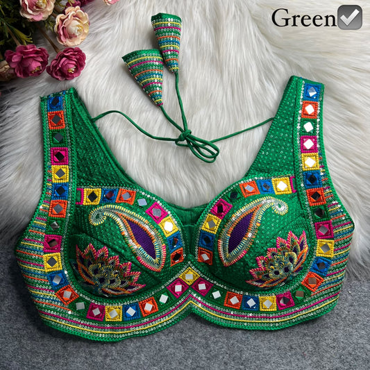 Traditional Gujarati Kutch Embroidery Designer Readymade Blouse