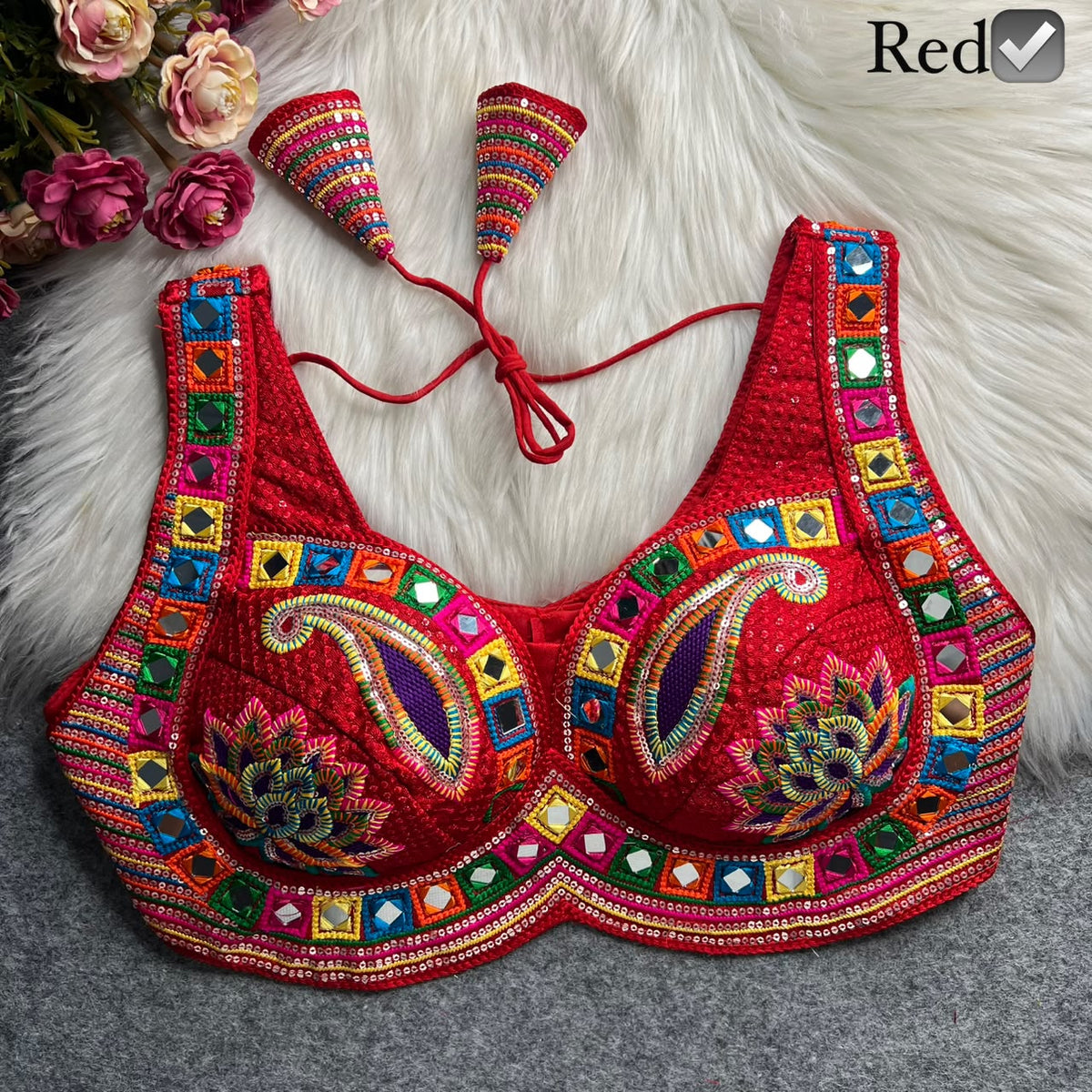 Traditional Gujarati Kutch Embroidery Designer Readymade Blouse