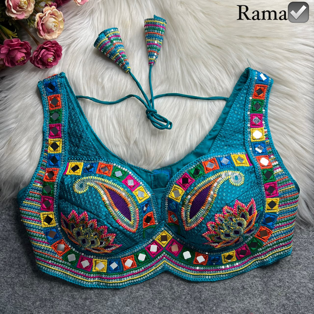 Traditional Gujarati Kutch Embroidery Designer Readymade Blouse