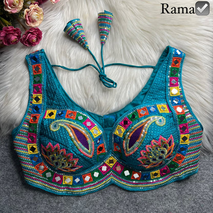 Traditional Gujarati Kutch Embroidery Designer Readymade Blouse