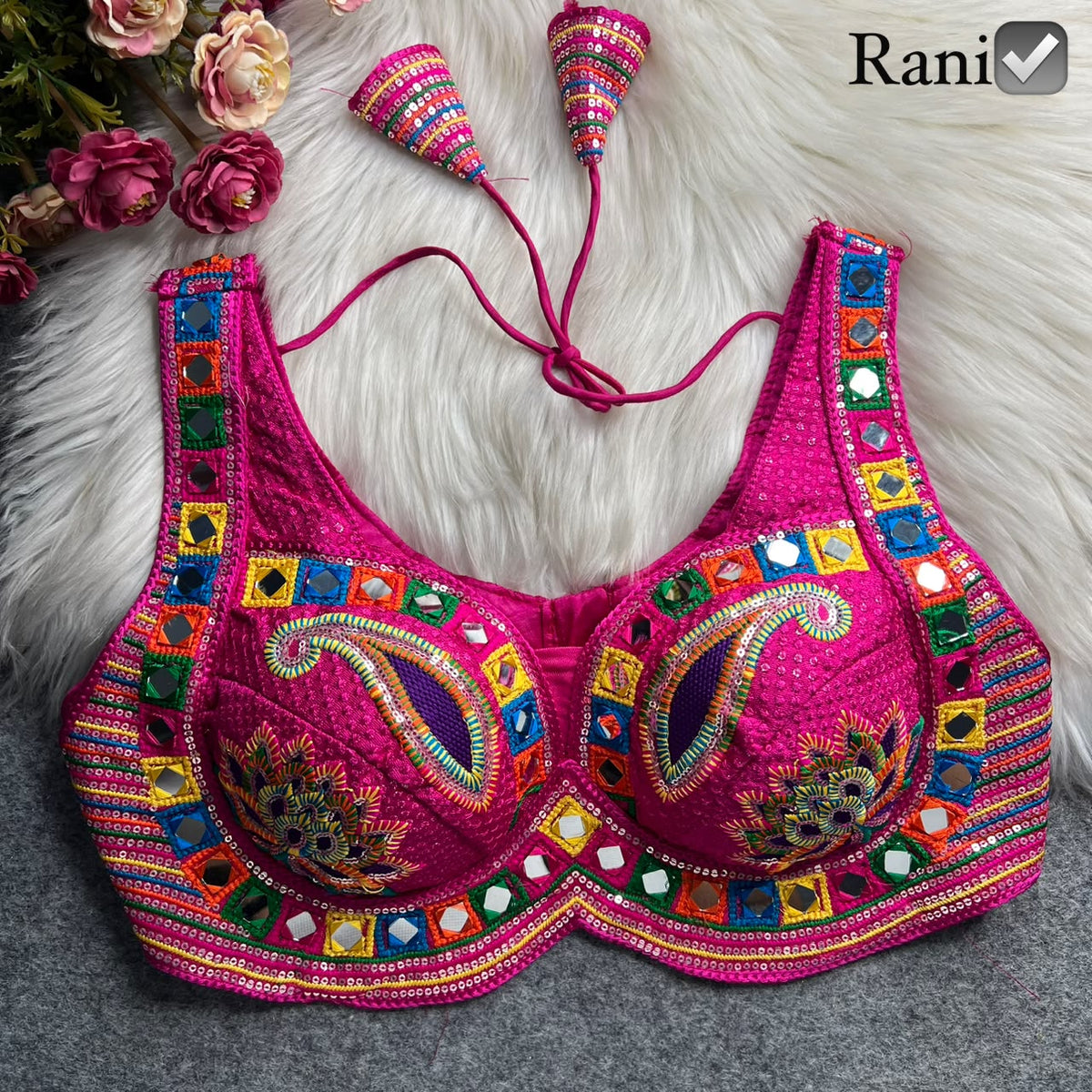 Traditional Gujarati Kutch Embroidery Designer Readymade Blouse